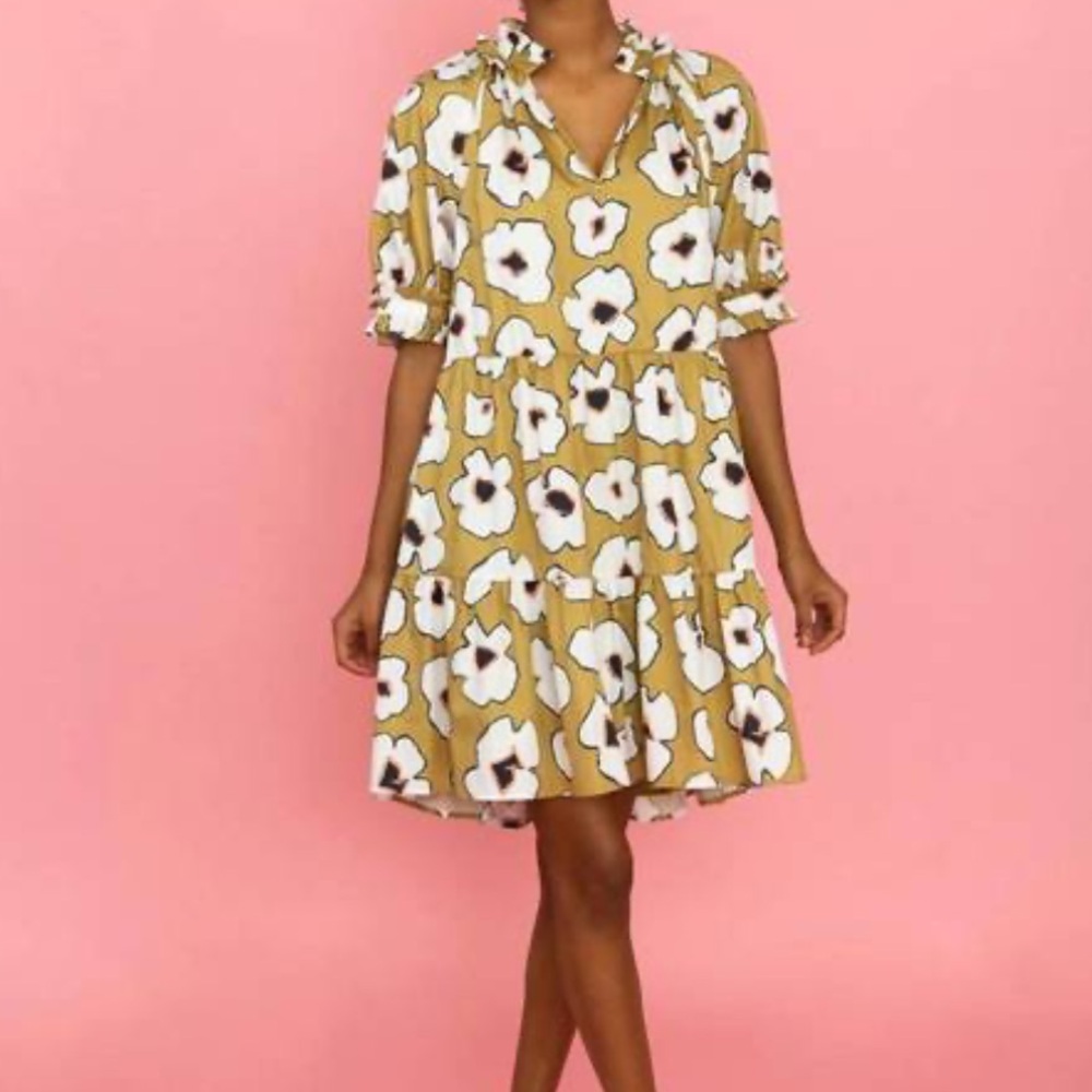 CROSBY by Mollie Burch Isabelle Dress in Meadow Green Floral, Size XS